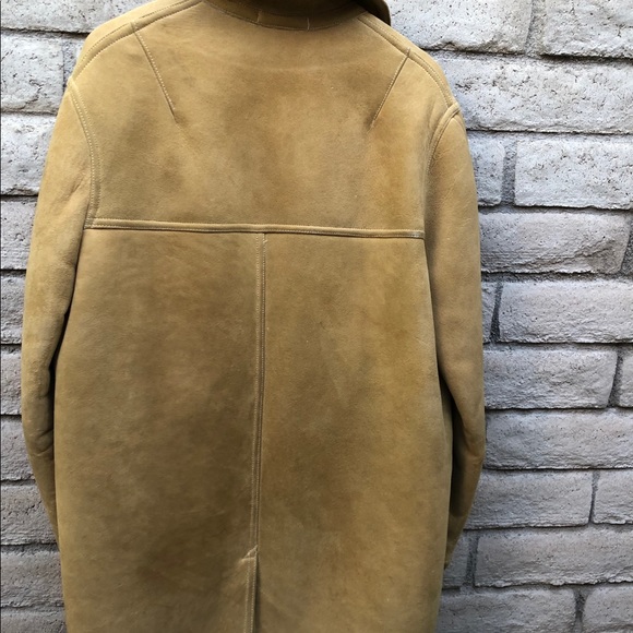 Vintage shearling sheepskin leather coat - Picture 5 of 8
